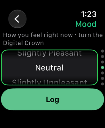 Mood on Apple Watch: how you feel right now, chosen with the Digital Crown