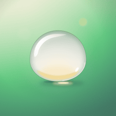 The Linnea app icon: a dewdrop on a green field